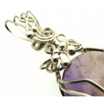 Ametrine Gemstone Sterling Silver Wire Wrapped Pendant 02