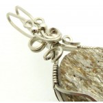 Mica and Quartz Sterling Silver Wire Wrapped Pendant 01