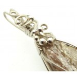 Mica and Quartz Sterling Silver Wire Wrapped Pendant 02