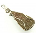 Mica and Quartz Sterling Silver Wire Wrapped Pendant 02