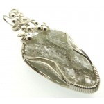 Mica and Quartz Sterling Silver Wire Wrapped Pendant 03