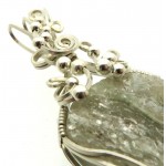 Mica and Quartz Sterling Silver Wire Wrapped Pendant 03