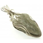 Mica and Quartz Sterling Silver Wire Wrapped Pendant 03