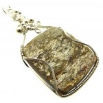 Mica and Quartz Sterling Silver Wire Wrapped Pendant 04