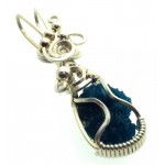 Apatite Gemstone Sterling Silver Wire Wrapped Pendant 01