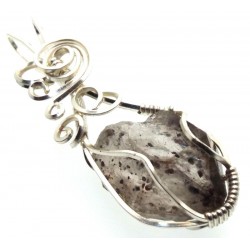 Cacoxenite Silver Plated Wire Wrapped Pendant 07