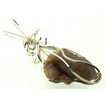 Cactus Quartz Silver Filled Wire Wrapped Pendant 05