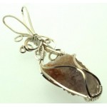 Cactus Quartz Silver Filled Wire Wrapped Pendant 06