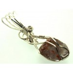 Cactus Quartz Silver Filled Wire Wrapped Pendant 07