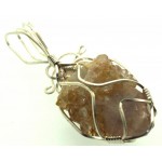 Cactus Quartz Silver Filled Wire Wrapped Pendant 10