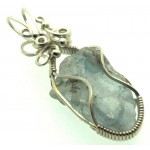 Celestite Gemstone Sterling Silver Wire Wrapped Pendant 04
