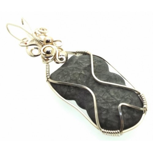 Harricana Fairy Stone Silver Plated Wire Wrapped Pendant 01