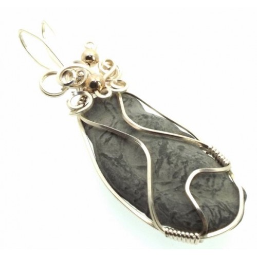 Harricana Fairy Stone Silver Plated Wire Wrapped Pendant 02