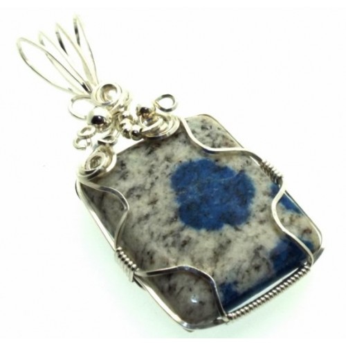 K2 Gemstone Silver Filled Wire Wrapped Pendant 02