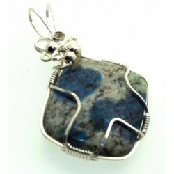 K2 Gemstone Silver Filled Wire Wrapped Pendant 03
