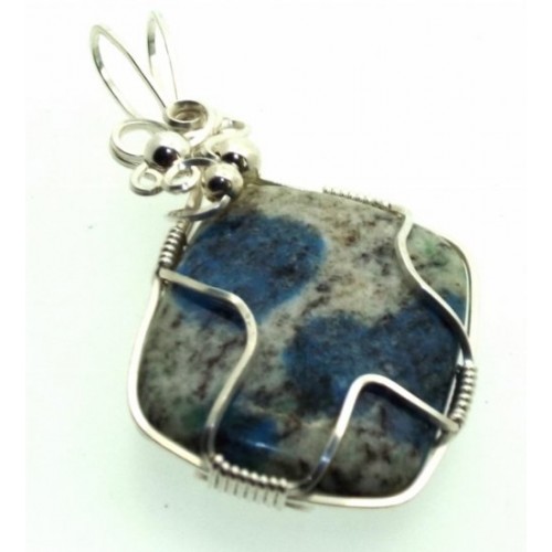 K2 Gemstone Silver Filled Wire Wrapped Pendant 03