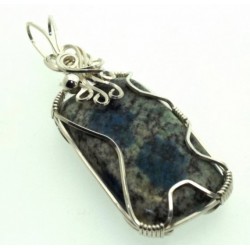 K2 Gemstone Silver Filled Wire Wrapped Pendant 07