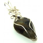 Labradorite Gemstone Silver Filled Wire Wrapped Pendant 10