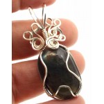 Labradorite Gemstone Silver Filled Wire Wrapped Pendant 16