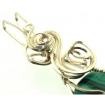 Malachite Silver Filled Wire Wrapped Pendant 02