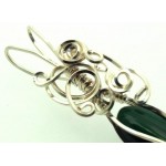 Malachite Silver Filled Wire Wrapped Pendant 04