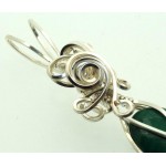 Malachite Silver Filled Wire Wrapped Pendant 05