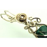 Malachite Silver Filled Wire Wrapped Pendant 07