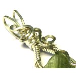 Moldavite Gemstone Sterling Silver Wire Wrapped Pendant 02