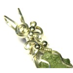 Moldavite Gemstone Sterling Silver Wire Wrapped Pendant 06