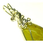 Green Opal Sterling Silver Wire Wrapped Pendant 05