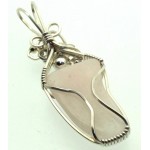 Petalite Gemstone Sterling Silver Wire Wrapped Pendant 02