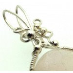 Petalite Gemstone Sterling Silver Wire Wrapped Pendant 03