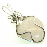 Petalite Gemstone Sterling Silver Wire Wrapped Pendant 03