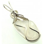 Petalite Gemstone Sterling Silver Wire Wrapped Pendant 05