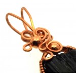 Black Tourmaline Copper Wire Wrapped Pendant 04