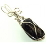 Dravite Brown Tourmaline Silver Filled Wire Wrapped Pendant 04