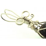 Dravite Brown Tourmaline Silver Filled Wire Wrapped Pendant 04