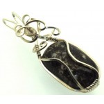 Dravite Brown Tourmaline Silver Filled Wire Wrapped Pendant 05