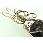 Dravite Brown Tourmaline Silver Filled Wire Wrapped Pendant 05