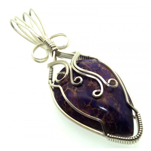 Sediment Jasper Sterling Silver Wire Wrapped Pendant 17