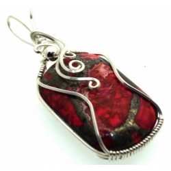 Sediment Jasper Sterling Silver Wire Wrapped Pendant 01