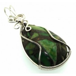 Sediment Jasper Sterling Silver Wire Wrapped Pendant 03