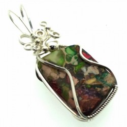 Sediment Jasper Sterling Silver Wire Wrapped Pendant 05