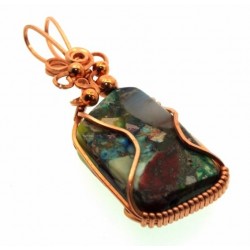 Sediment Jasper Copper Wire Wrapped Pendant 16