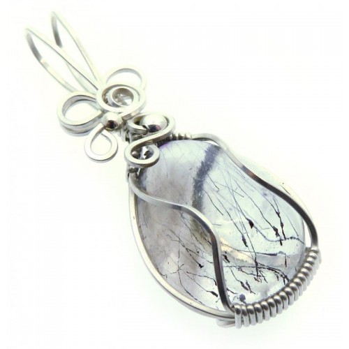 Super 7 Gemstone Sterling Silver Wire Wrapped Pendant 18