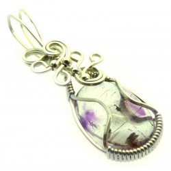 Super 7 Gemstone Sterling Silver Wire Wrapped Pendant 20