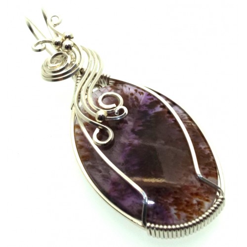 Super 7 Gemstone Sterling Silver Wire Wrapped Pendant 11