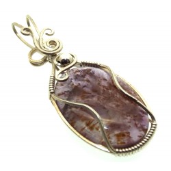 Super 7 Gemstone Sterling Silver Wire Wrapped Pendant 13