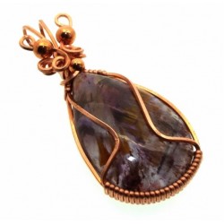 Super 7 Gemstone Copper Wire Wrapped Pendant 07