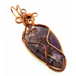 Super 7 Gemstone Copper Wire Wrapped Pendant 08